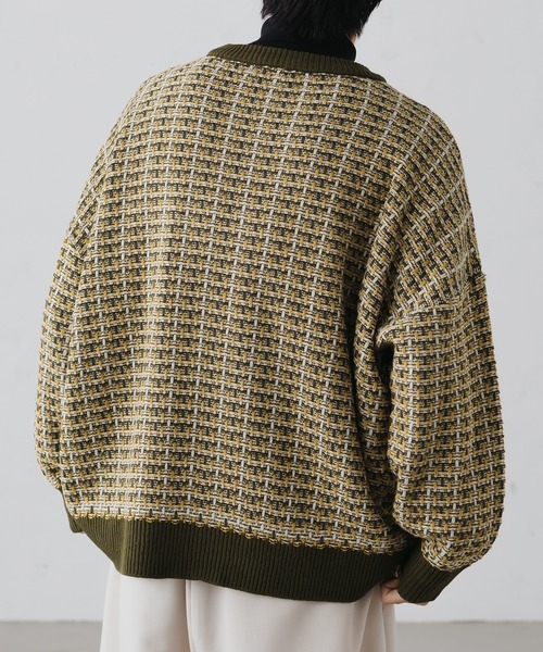 epnok（エプノック）の「ツイードニットカーディガン（カーディガン/ボレロ・メンズ・カーキ/ブルー/ブラック・SMALL/MEDIUM/LARGE）」の12枚目の写真