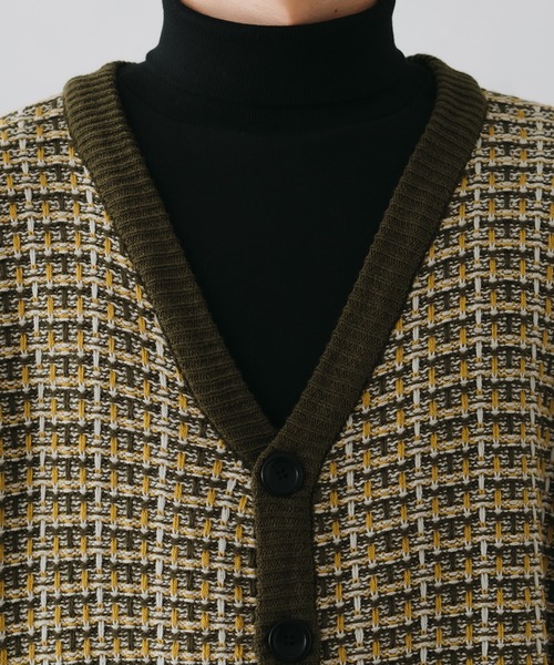 epnok（エプノック）の「ツイードニットカーディガン（カーディガン/ボレロ・メンズ・カーキ/ブルー/ブラック・SMALL/MEDIUM/LARGE）」の8枚目の写真