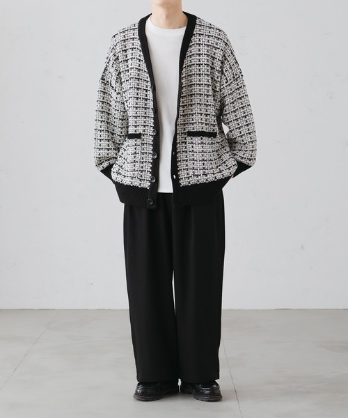 epnok（エプノック）の「ツイードニットカーディガン（カーディガン/ボレロ・メンズ・カーキ/ブルー/ブラック・SMALL/MEDIUM/LARGE）」の19枚目の写真