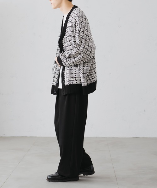 epnok（エプノック）の「ツイードニットカーディガン（カーディガン/ボレロ・メンズ・カーキ/ブルー/ブラック・SMALL/MEDIUM/LARGE）」の14枚目の写真