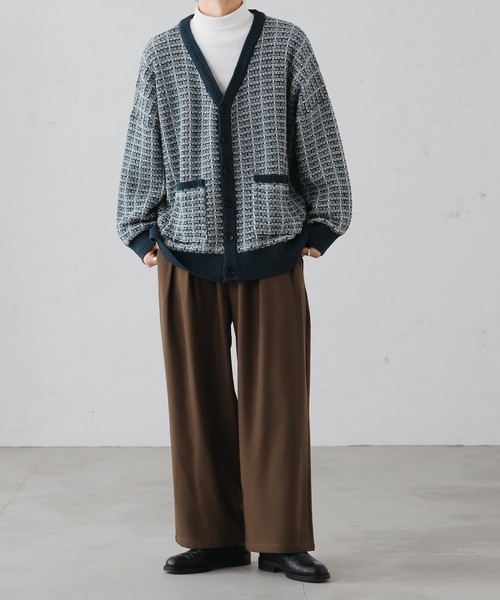 epnok（エプノック）の「ツイードニットカーディガン（カーディガン/ボレロ・メンズ・カーキ/ブルー/ブラック・SMALL/MEDIUM/LARGE）」の6枚目の写真