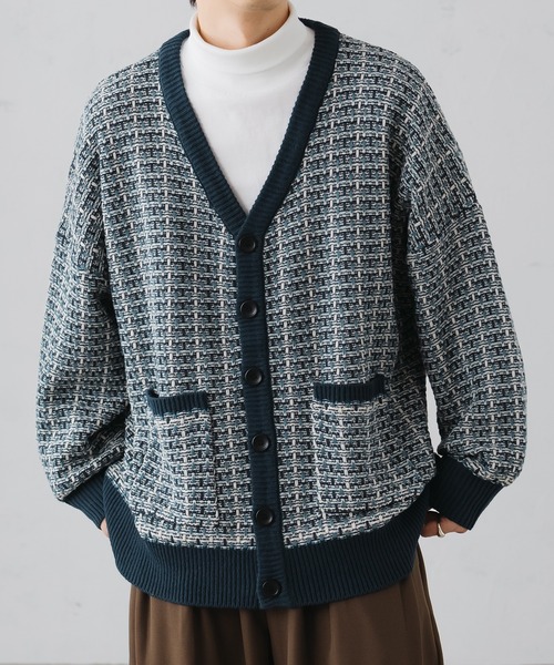 epnok（エプノック）の「ツイードニットカーディガン（カーディガン/ボレロ・メンズ・カーキ/ブルー/ブラック・SMALL/MEDIUM/LARGE）」の15枚目の写真