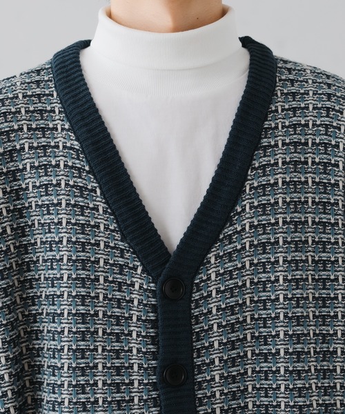 epnok（エプノック）の「ツイードニットカーディガン（カーディガン/ボレロ・メンズ・カーキ/ブルー/ブラック・SMALL/MEDIUM/LARGE）」の11枚目の写真