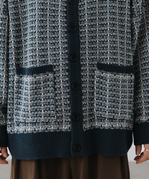 epnok（エプノック）の「ツイードニットカーディガン（カーディガン/ボレロ・メンズ・カーキ/ブルー/ブラック・SMALL/MEDIUM/LARGE）」の16枚目の写真