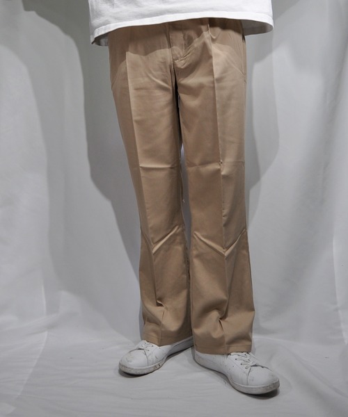 おしゃれスタ（オシャレスタ）の「TRセンタープレスフレアパンツ【IR】（その他パンツ・メンズ・ブラック/ベージュ/オフホワイト/サックスブルー/グリーン/モカ・M/L/XL）」の4枚目の写真