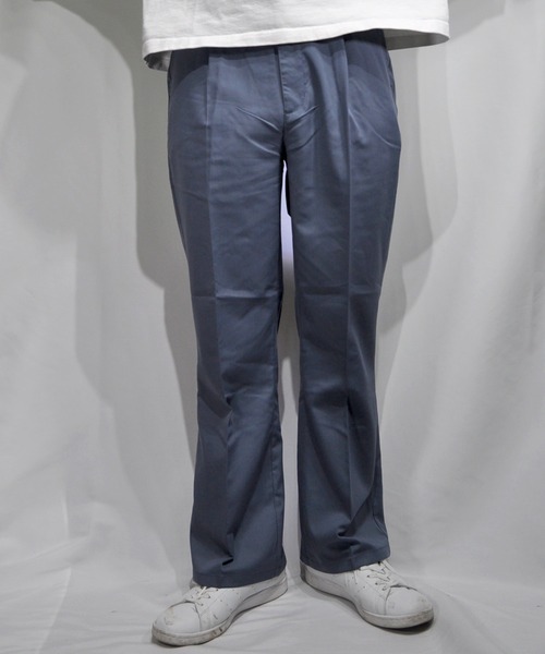 おしゃれスタ（オシャレスタ）の「TRセンタープレスフレアパンツ【IR】（その他パンツ・メンズ・ブラック/ベージュ/オフホワイト/サックスブルー/グリーン/モカ・M/L/XL）」の6枚目の写真