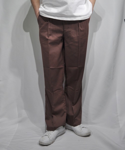 おしゃれスタ（オシャレスタ）の「TRセンタープレスフレアパンツ【IR】（その他パンツ・メンズ・ブラック/ベージュ/オフホワイト/サックスブルー/グリーン/モカ・M/L/XL）」の3枚目の写真