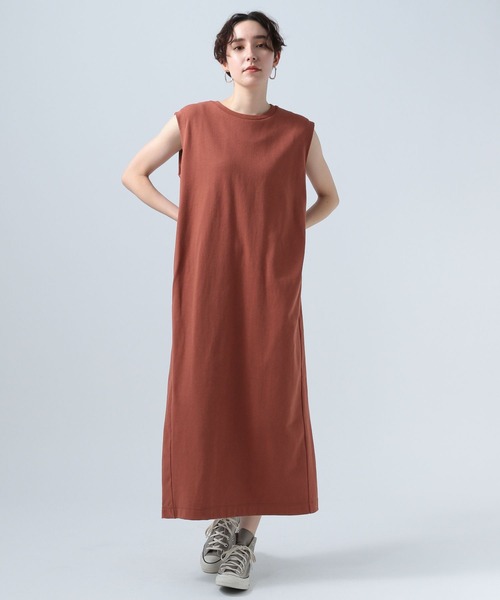 BAYFLOW(ベイフロー)の「カットノースリワンピース(ワンピース・レディース・ブラック/オフホワイト/テラコッタ/モスグリーン・FREE)」の7枚目の写真