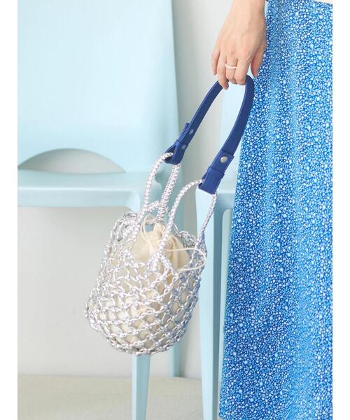 Green　Parks（グリーンパークス）の「OTO.HA.シルバー編みバッグ（ハンドバッグ・レディース・オレンジ/ブルー/イエロー/パープル・FREE）」の7枚目の写真