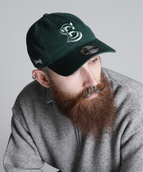 SCHOTT オリーブ ベースボールキャップ 9TY SNAPBACK Schott×NEWERA/ショット×ニューエラ/9THIRTY 'SB'/SBキャップ