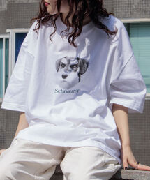 GLOSTER | 《23SS新柄追加!!》【GLOSTER/グロスター】DOG&CAT 犬猫プリントTシャツ(Tシャツ/カットソー)