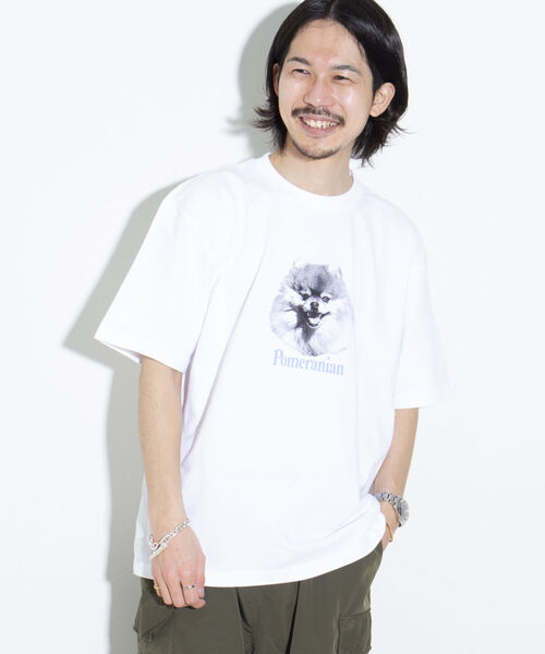 GLOSTER（グロスター）の「《23SS新柄追加!!》【GLOSTER/グロスター】DOG&CAT 犬猫プリントTシャツ（Tシャツ/カットソー・メンズ・ホワイト系その他2/ホワイト系その他5/ホワイト系その他/ホワイト系その他4/ホワイト系その他3/ホワイト系その他6/ホワイト系その他7・M/S/L）」の10枚目の写真