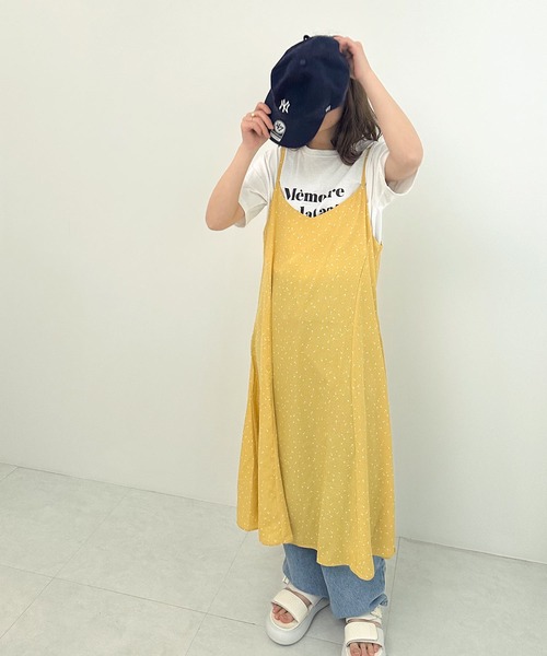 Isn't She?(イズントシー)の「ランダムドットキャミソールワンピース(ワンピース・レディース・イエロー・FREE)」の8枚目の写真