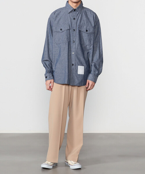 ORCIVAL（オーシバル）の「ORCIVAL | コットンシャンブレー ロングスリーブシャツ MEN（シャツ/ブラウス・メンズ・サックスブルー/ブルー・4/5）」の13枚目の写真