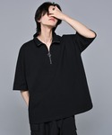 ADRER | Heavy cotton Ring half zip loose fit tee/ヘビーコットンリングハーフジップルーズフィットティー(T恤)