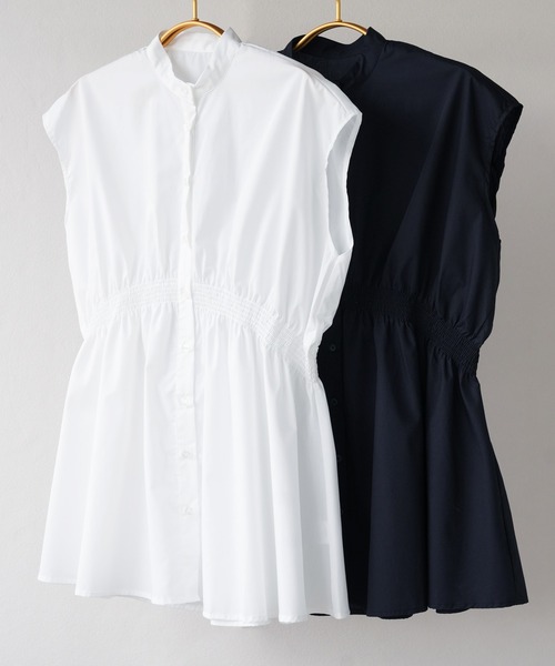 IAMUSE(アイアミューズ)の「シャーリングチュニックシャツ S0972【IAMUSE】(シャツ/ブラウス・レディース・オフホワイト/ブラック・FREE)」の19枚目の写真