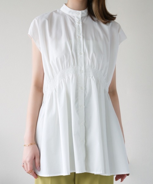 IAMUSE(アイアミューズ)の「シャーリングチュニックシャツ S0972【IAMUSE】(シャツ/ブラウス・レディース・オフホワイト/ブラック・FREE)」の20枚目の写真