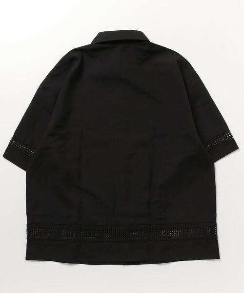 En serio TOKYO(エンソリオトーキョー)の「ポリトロ ワイドシルエット レース切り替え シャツ(シャツ/ブラウス・メンズ・ホワイト/ブラック・M/L)」の5枚目の写真