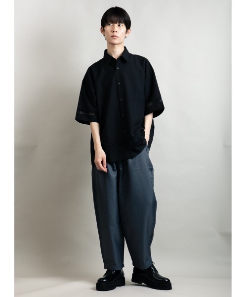 En serio TOKYO(エンソリオトーキョー)の「ポリトロ ワイドシルエット レース切り替え シャツ(シャツ/ブラウス・メンズ・ホワイト/ブラック・M/L)」の11枚目の写真