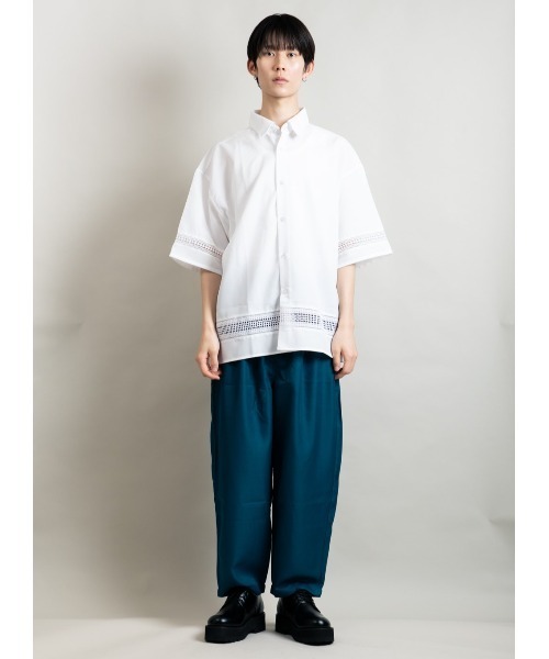 En serio TOKYO(エンソリオトーキョー)の「ポリトロ ワイドシルエット レース切り替え シャツ(シャツ/ブラウス・メンズ・ホワイト/ブラック・M/L)」の10枚目の写真