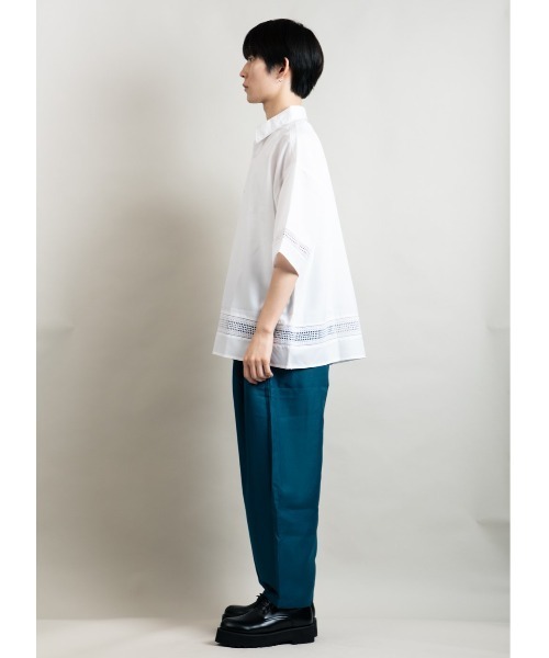 En serio TOKYO(エンソリオトーキョー)の「ポリトロ ワイドシルエット レース切り替え シャツ(シャツ/ブラウス・メンズ・ホワイト/ブラック・M/L)」の13枚目の写真
