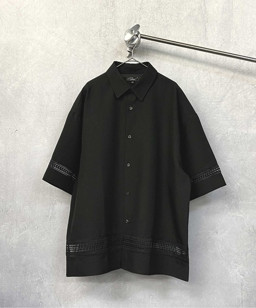 En serio TOKYO(エンソリオトーキョー)の「ポリトロ ワイドシルエット レース切り替え シャツ(シャツ/ブラウス・メンズ・ホワイト/ブラック・M/L)」の17枚目の写真