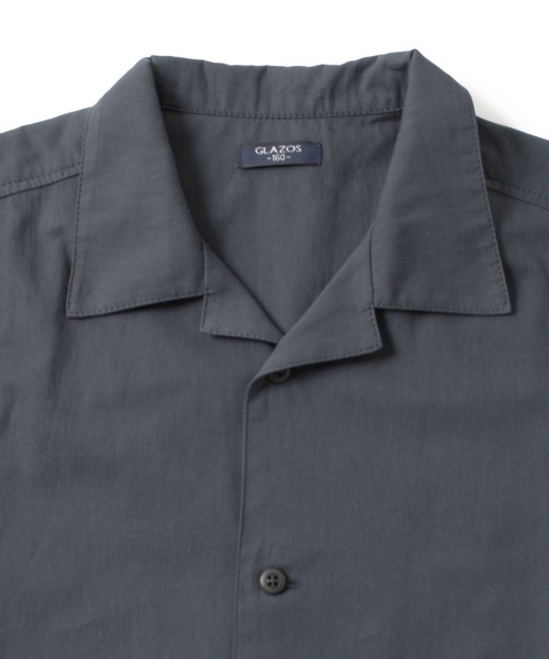 GLAZOS（グラソス）の「コットン・半袖開襟シャツ（シャツ/ブラウス・キッズ・チャコールグレー/カーキ/ホワイト・140cm/150cm/160cm/170cm）」の16枚目の写真