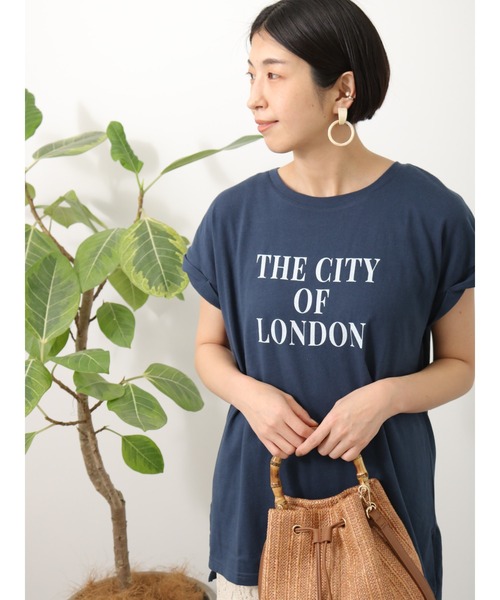 Lugnoncure(ルノンキュール)の「ねじりフレンチスリーブTシャツ(Tシャツ/カットソー・レディース・ネイビー/ベージュ/サックスブルー/オフホワイト・フリ-)」の16枚目の写真