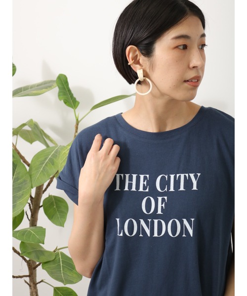 Lugnoncure(ルノンキュール)の「ねじりフレンチスリーブTシャツ(Tシャツ/カットソー・レディース・ネイビー/ベージュ/サックスブルー/オフホワイト・フリ-)」の12枚目の写真