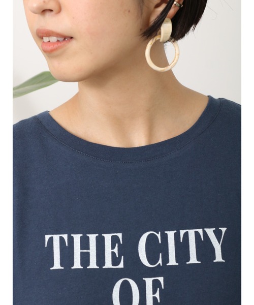 Lugnoncure(ルノンキュール)の「ねじりフレンチスリーブTシャツ(Tシャツ/カットソー・レディース・ネイビー/ベージュ/サックスブルー/オフホワイト・フリ-)」の11枚目の写真