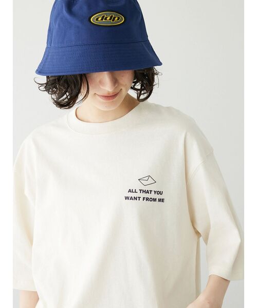 CRAFT STANDARD BOUTIQUE(クラフトスタンダードブティック)の「LETTER TEE(Tシャツ/カットソー・レディース・アイボリー/チャコールグレー/オフホワイト・M/L/XL)」の10枚目の写真