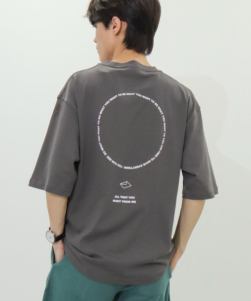 CRAFT STANDARD BOUTIQUE(クラフトスタンダードブティック)の「LETTER TEE(Tシャツ/カットソー・レディース・アイボリー/チャコールグレー/オフホワイト・M/L/XL)」の1枚目の写真