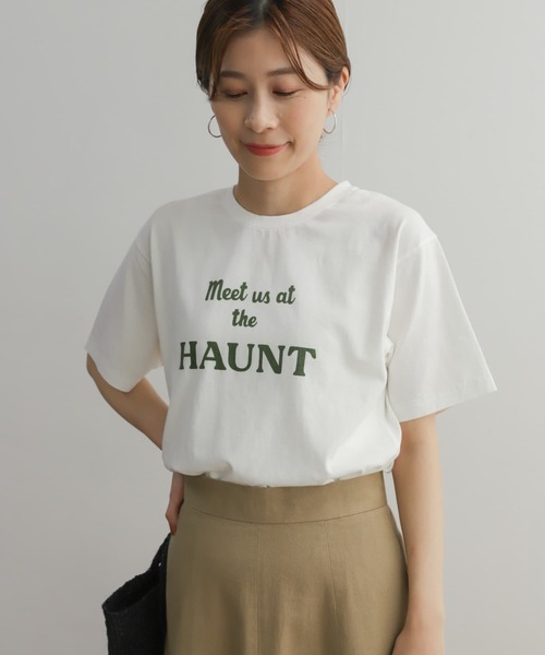 URBAN RESEARCH DOORS（アーバンリサーチドアーズ）の「ロゴプリントハーフスリーブTシャツ（Tシャツ/カットソー・レディース・ベージュ/ホワイト系その他/オフホワイト・MEDIUM）」の3枚目の写真