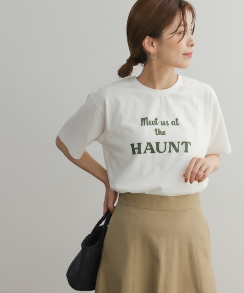 URBAN RESEARCH DOORS（アーバンリサーチドアーズ）の「ロゴプリントハーフスリーブTシャツ（Tシャツ/カットソー・レディース・ベージュ/ホワイト系その他/オフホワイト・MEDIUM）」の4枚目の写真