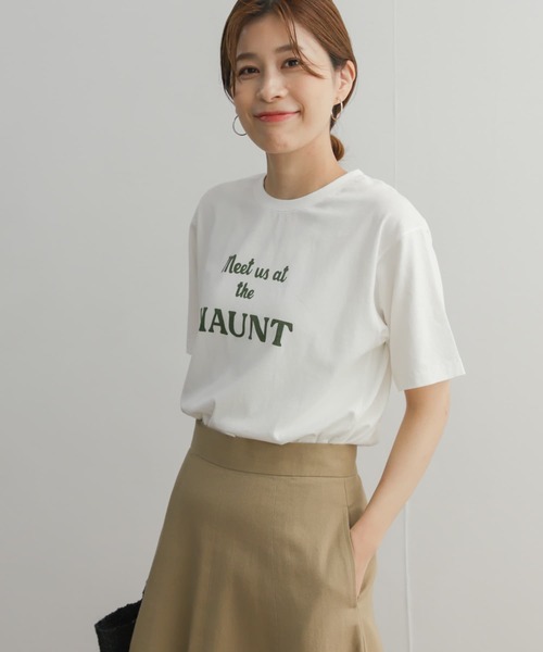 URBAN RESEARCH DOORS（アーバンリサーチドアーズ）の「ロゴプリントハーフスリーブTシャツ（Tシャツ/カットソー・レディース・ベージュ/ホワイト系その他/オフホワイト・MEDIUM）」の5枚目の写真