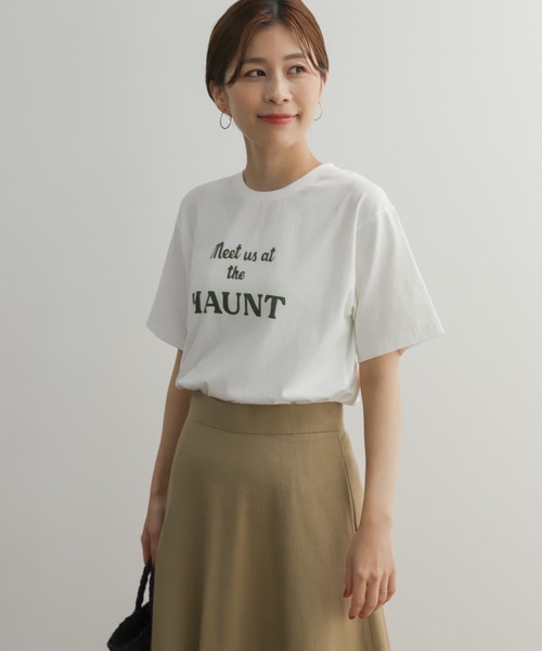 URBAN RESEARCH DOORS（アーバンリサーチドアーズ）の「ロゴプリントハーフスリーブTシャツ（Tシャツ/カットソー・レディース・ベージュ/ホワイト系その他/オフホワイト・MEDIUM）」の6枚目の写真