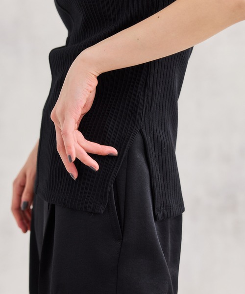 UNITED TOKYO（ユナイテッドトウキョウ）の「beautilityアシメタンクトップ（タンクトップ・レディース・ブラック/オフホワイト/ダークグレー・FREE）」の9枚目の写真