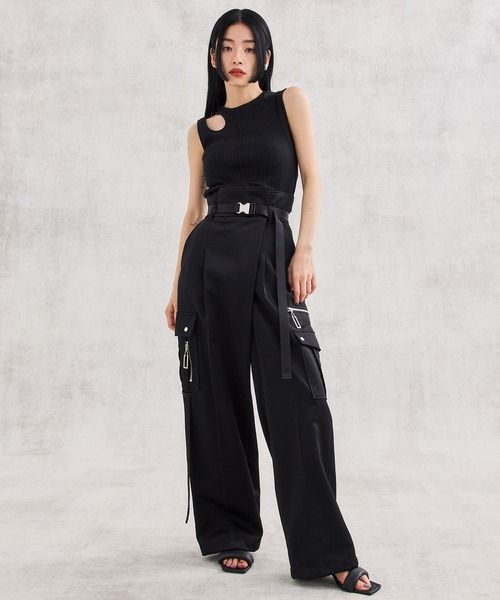 UNITED TOKYO（ユナイテッドトウキョウ）の「beautilityアシメタンクトップ（タンクトップ・レディース・ブラック/オフホワイト/ダークグレー・FREE）」の13枚目の写真