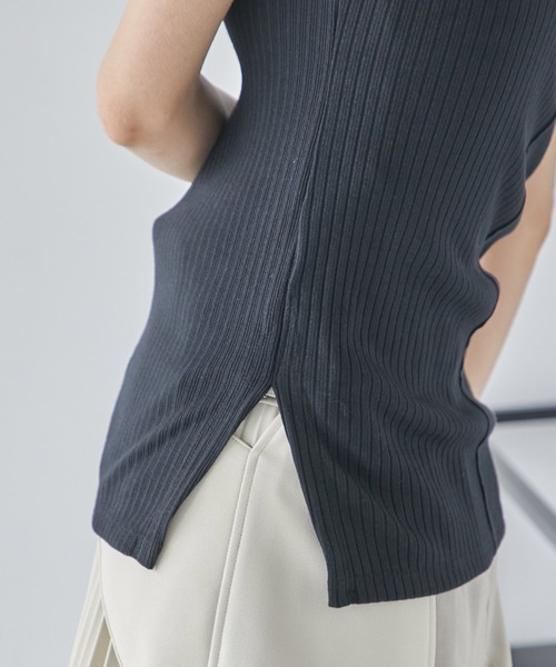 UNITED TOKYO（ユナイテッドトウキョウ）の「beautilityアシメタンクトップ（タンクトップ・レディース・ブラック/オフホワイト/ダークグレー・FREE）」の21枚目の写真