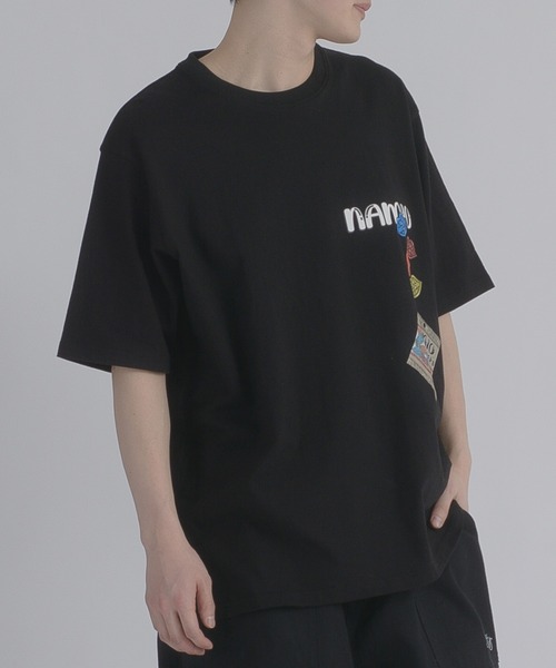 RE730(アールイーセブンサーティー)の「RE730 なみおくんグミプリント半袖Tしゃつ(Tシャツ/カットソー・メンズ・ブラック・MEDIUM/LARGE)」の6枚目の写真