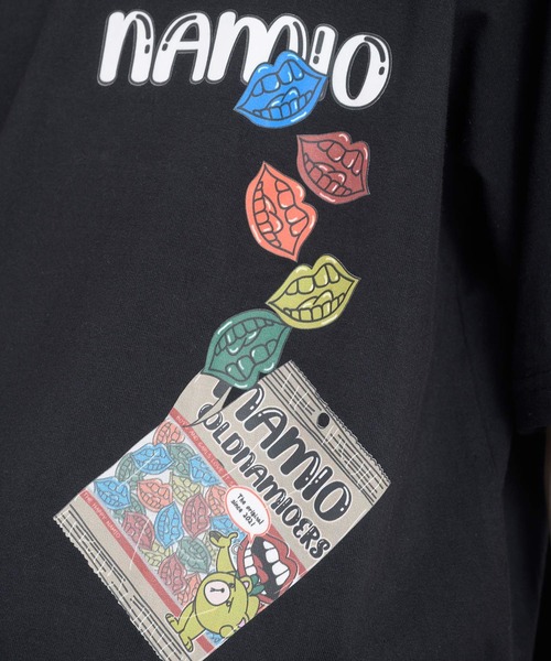 RE730(アールイーセブンサーティー)の「RE730 なみおくんグミプリント半袖Tしゃつ(Tシャツ/カットソー・メンズ・ブラック・MEDIUM/LARGE)」の11枚目の写真