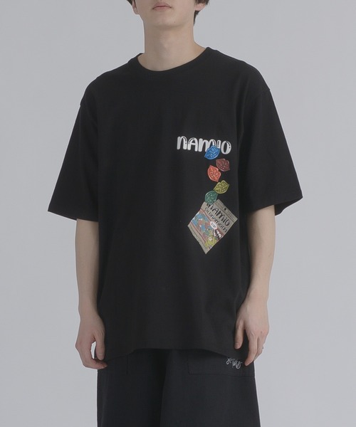 RE730(アールイーセブンサーティー)の「RE730 なみおくんグミプリント半袖Tしゃつ(Tシャツ/カットソー・メンズ・ブラック・MEDIUM/LARGE)」の5枚目の写真