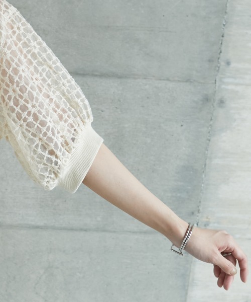 GEVS.(ジェイヴィス)の「<大きいサイズ> シアー刺しゅうブラウス GEVS.(シャツ/ブラウス・レディース・ブラック/ベージュ・4L/LL/L/3L/5L)」の17枚目の写真