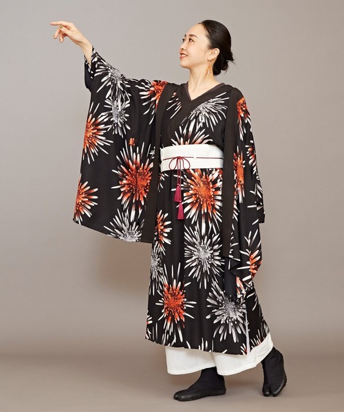 カヤ（カヤ）の「【カヤ】宵花火ワンピース（ワンピース・レディース・スミクロ/ネイビー/ライトグレー/パープル/ホワイト・FREE）」の14枚目の写真