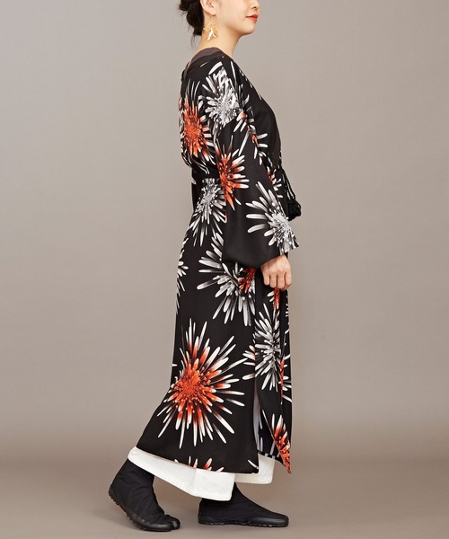 カヤ（カヤ）の「【カヤ】宵花火ワンピース（ワンピース・レディース・スミクロ/ネイビー/ライトグレー/パープル/ホワイト・FREE）」の12枚目の写真