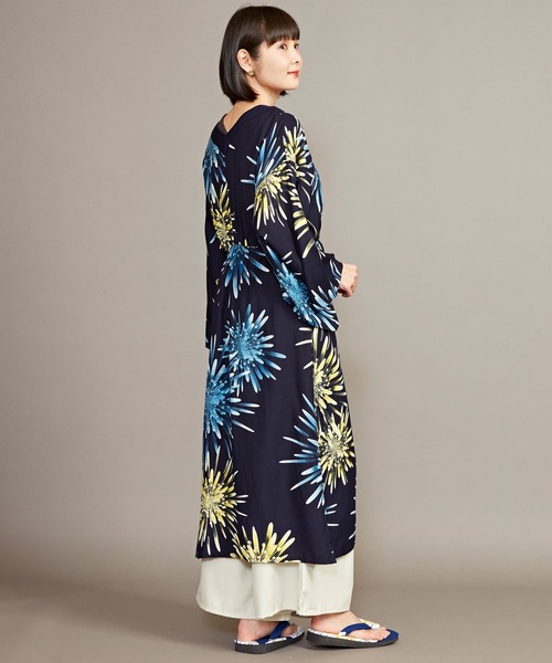 カヤ（カヤ）の「【カヤ】宵花火ワンピース（ワンピース・レディース・スミクロ/ネイビー/ライトグレー/パープル/ホワイト・FREE）」の19枚目の写真