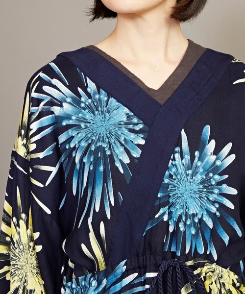 カヤ（カヤ）の「【カヤ】宵花火ワンピース（ワンピース・レディース・スミクロ/ネイビー/ライトグレー/パープル/ホワイト・FREE）」の21枚目の写真