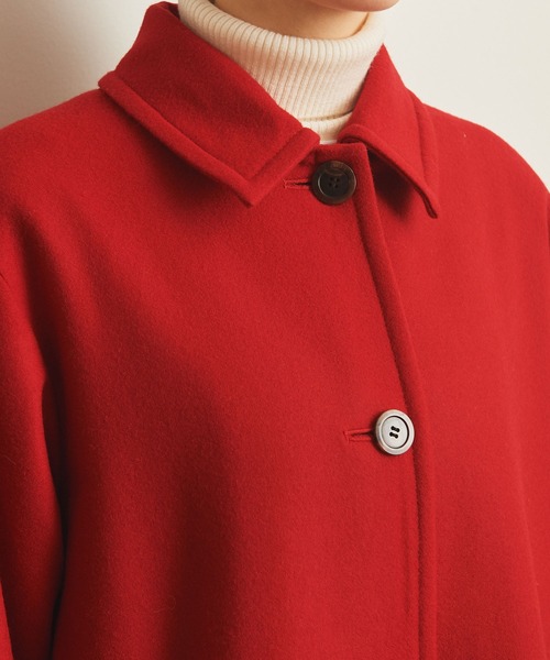 CHILD WOMAN（チャイルドウーマン）の「ハードメルトン ステンカラーコート（ステンカラーコート・レディース・レッド/ネイビー・FREE）」の13枚目の写真