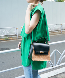 【MIAN/ミアン】 金具ベルト付きフラップBAG