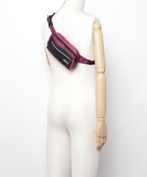 STUSSY（ステューシー）の「STUSSY/ステューシー Diamond Ripstop ウエストポーチ（ボディバッグ/ウエストポーチ・メンズ・ライム/ピンク系・FREE）」の13枚目の写真